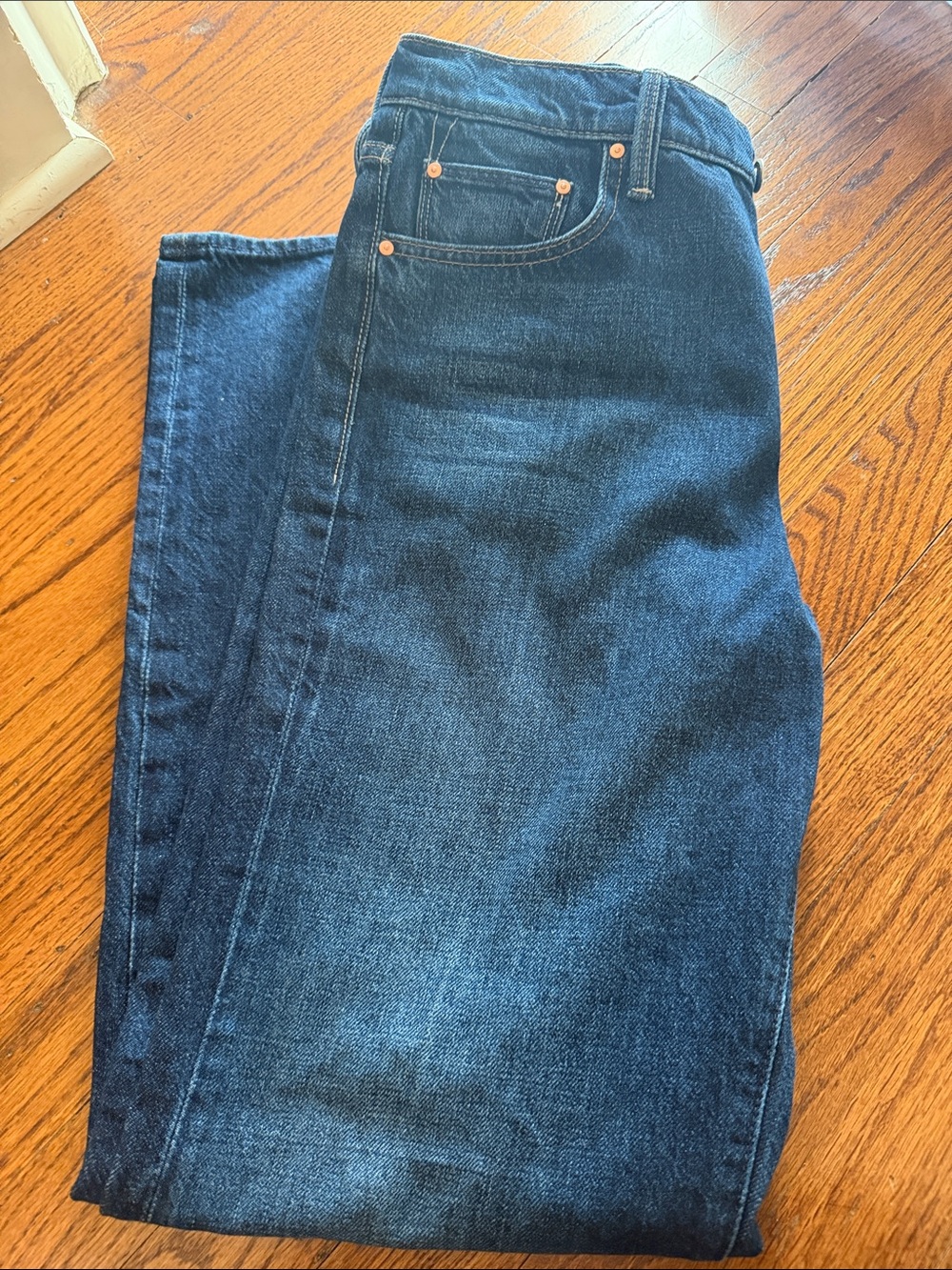 MOTHER Women's Dark Blue Straight-Leg Jeans